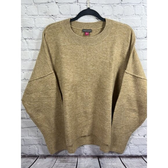 Vince Camuto Women's Center Seam Crewneck Sweater Latte Heather sz‎ XXL - Picture 1 of 4